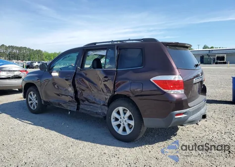 2013 Toyota Highlander Base from USA, damaged, VIN 5TDBK3EH7DS230124